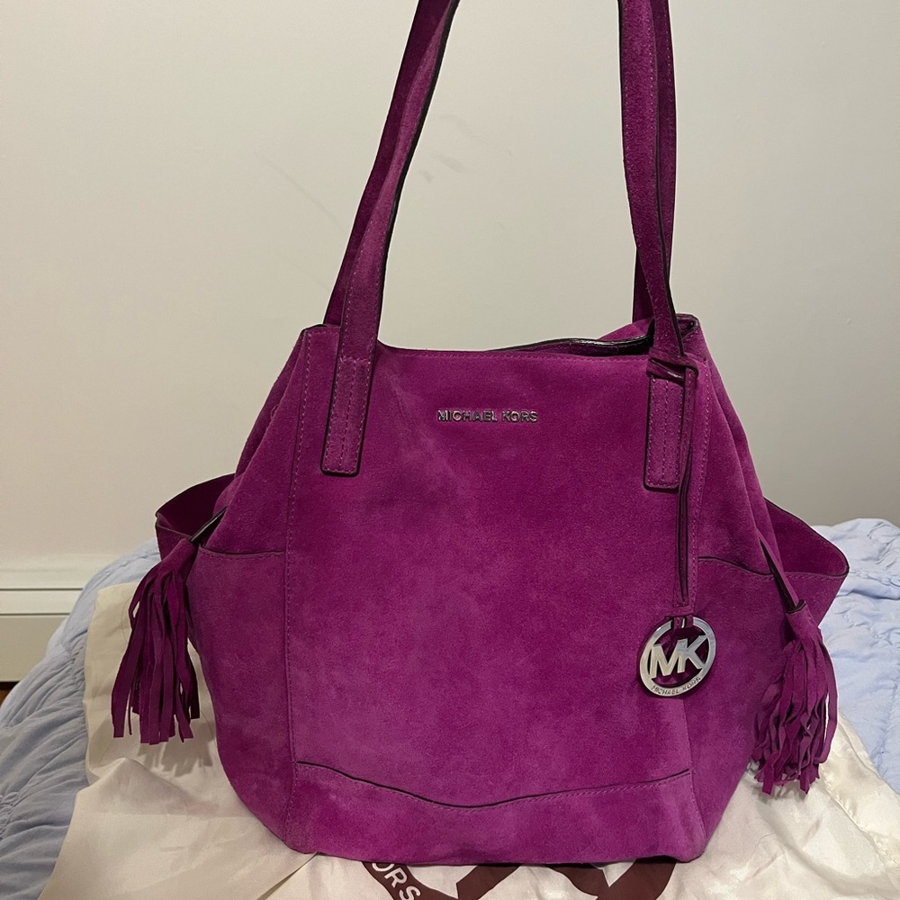 Suede Michael Kors Hobo Bag